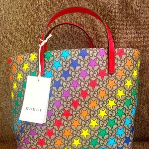 Gucci Rainbow Star Tote Bag New with Tags